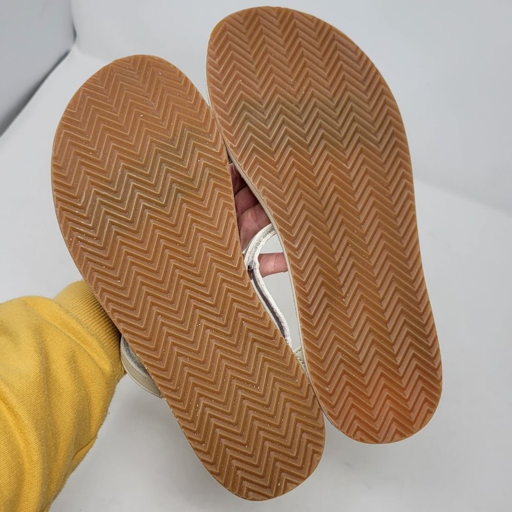 Teva Universal Leather Strappy Sandal White Beige sz 9 - Picture 4 of 7